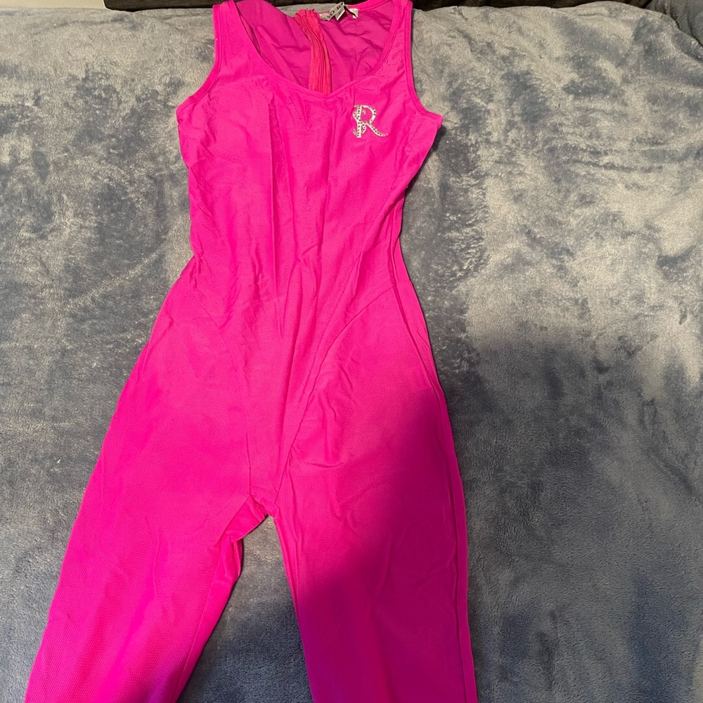 Hot Pink Gswoo Jumpsuit (bodysuit) size S